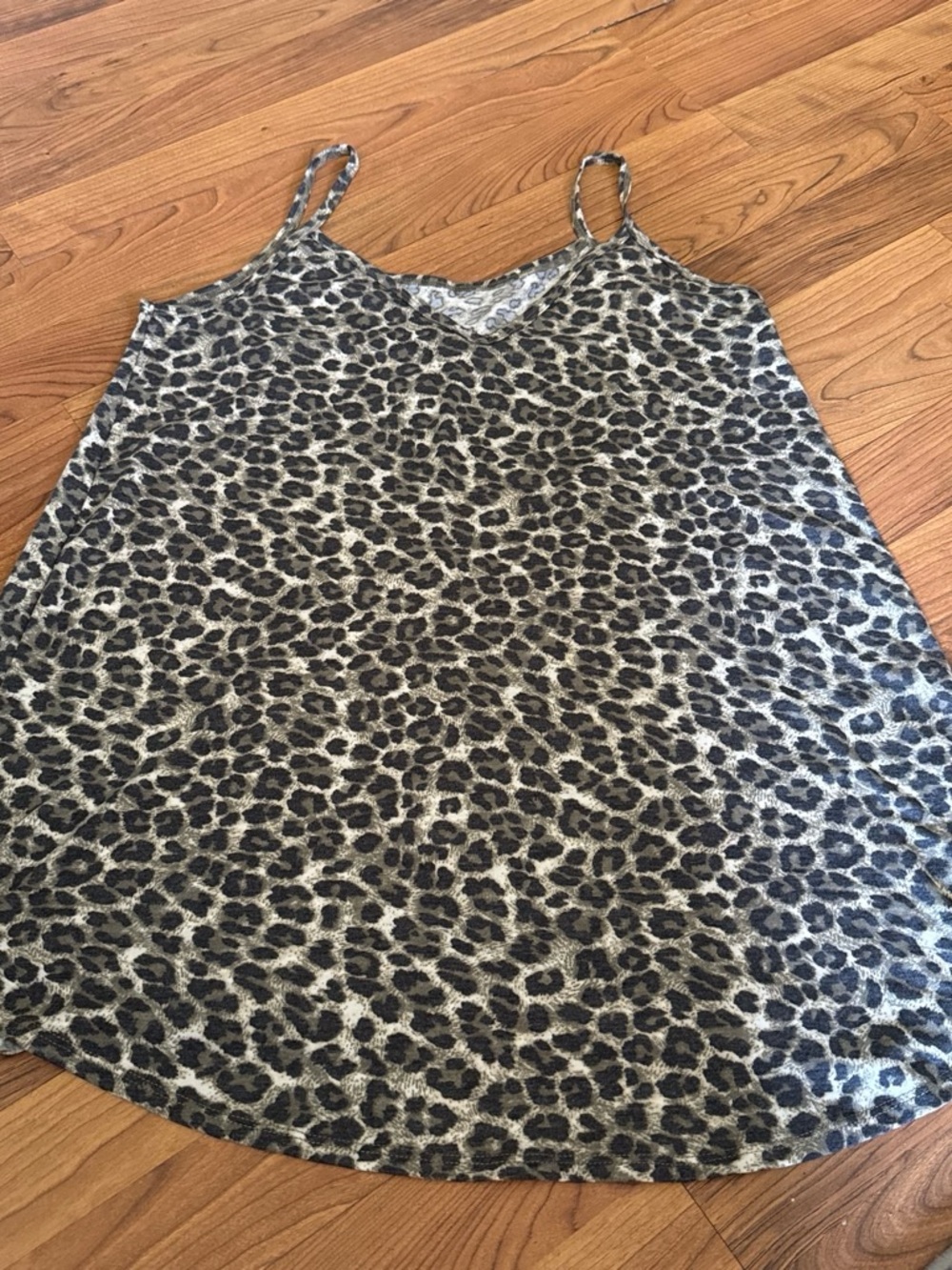 Zenana Outfitters Leopard Print Cami - Black & Cream